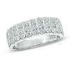 Thumbnail Image 1 of 3/4 CT. T.W. Diamond Triple Row Band in 10K White Gold