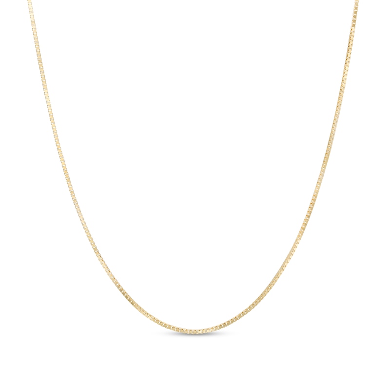 1.0mm Box Chain Necklace in 10K Gold - 22