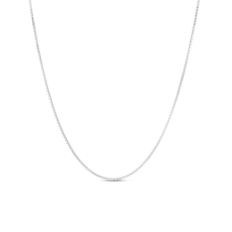 1.0mm Box Chain Necklace in 10K White Gold - 18&quot;