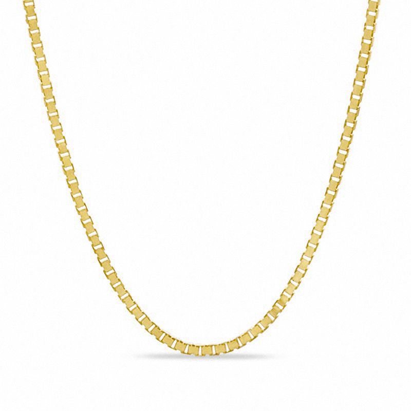 Ladies' Adjustable 0.85mm Box Chain Necklace in 10K Gold - 22"