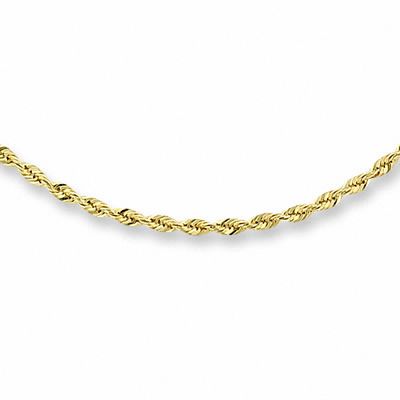 Top 10 Jewelry Gift 10k 1.5mm D/C Extra-Lite Rope Chain 