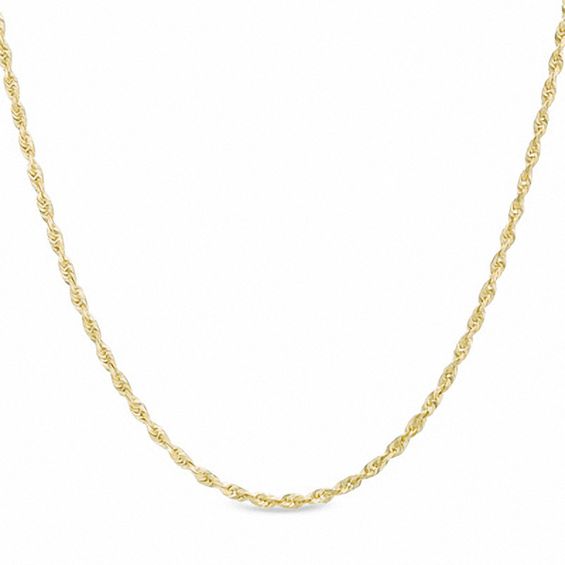 1.5mm Rope Chain Necklace in 10K Gold - 20"