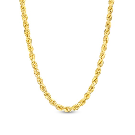 3.0mm Rope Chain Necklace in 10K Gold - 22"
