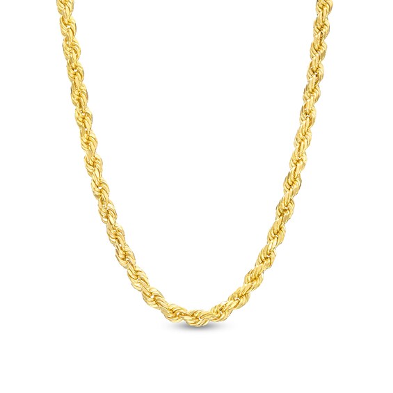 3.0mm Rope Chain Necklace in 10K Gold - 22"