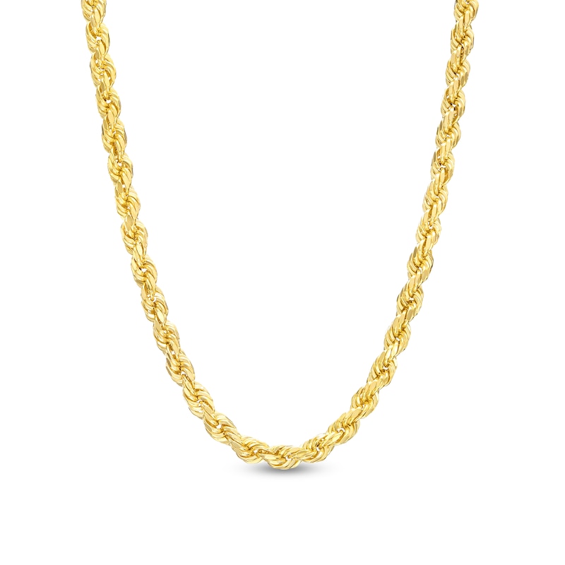 Main Image 1 of 3.0mm Rope Chain Necklace in 10K Gold - 22"