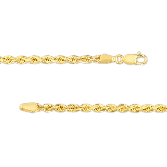 3.0mm Rope Chain Necklace in 10K Gold - 22"