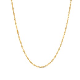 1.25mm Solid Singapore Chain Necklace in 10K Gold - 18&quot;
