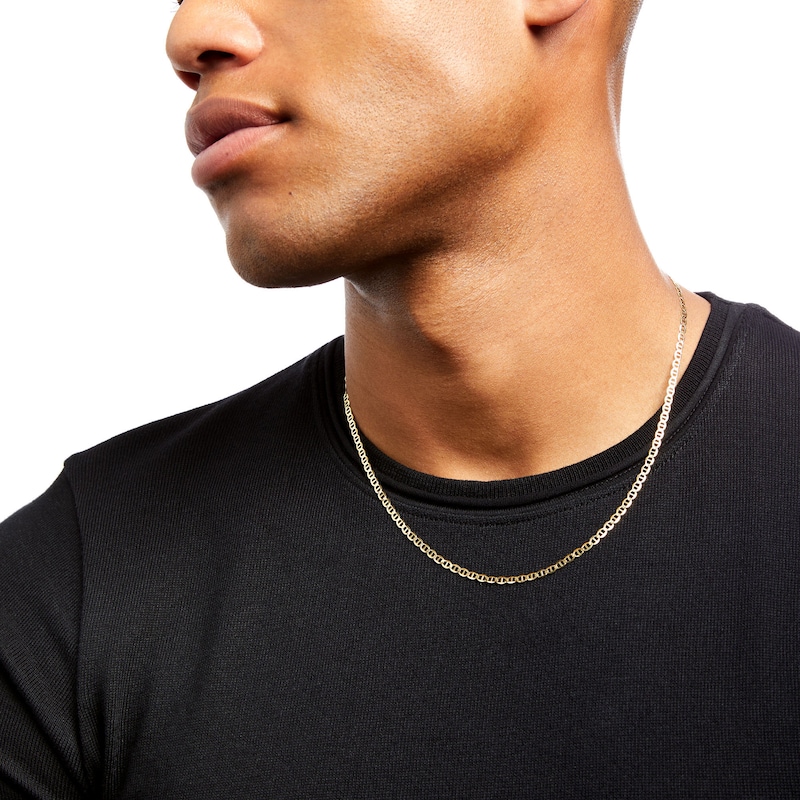 Men's 3.2mm Mariner Chain Necklace in 10K Gold - 20"