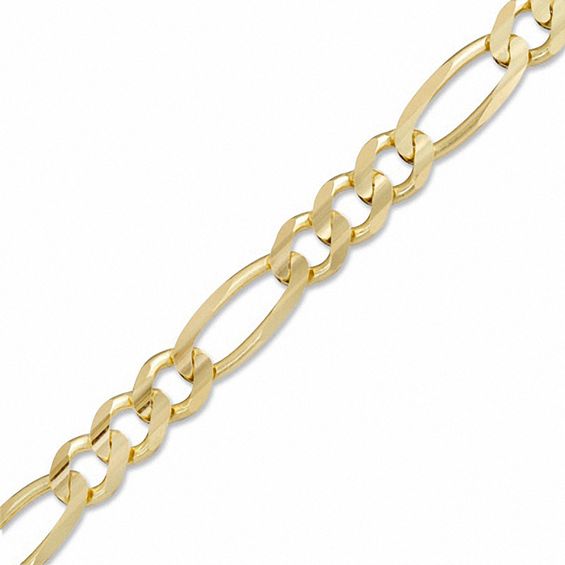 5.0mm Figaro Chain Bracelet in 10K Gold - 8.5"