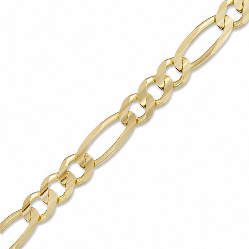 Main Image 1 of 5.0mm Figaro Chain Bracelet in 10K Gold - 8.5"
