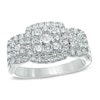 Thumbnail Image 0 of 1 CT. T.W. Diamond Cluster Three Stone Engagement Ring in 14K White Gold