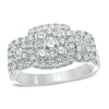 Thumbnail Image 1 of 1 CT. T.W. Diamond Cluster Three Stone Engagement Ring in 14K White Gold
