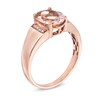 Thumbnail Image 1 of Oval Morganite and Diamond Accent Ring in 10K Rose Gold