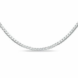 Ladies' 0.8mm Adjustable Box Chain Necklace in Sterling Silver - 22&quot;