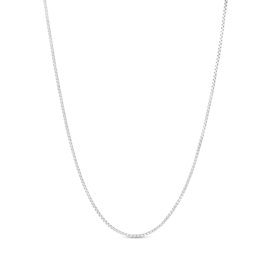 Ladies' 0.8mm Adjustable Box Chain Necklace in Sterling Silver - 22"