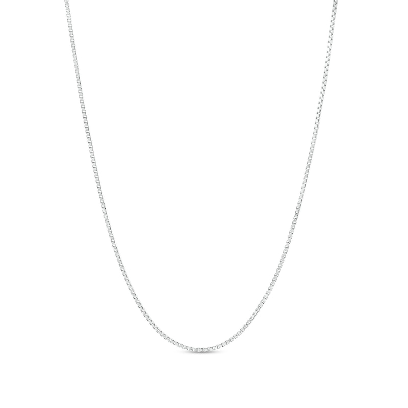 Ladies' 0.8mm Adjustable Box Chain Necklace in Sterling Silver - 22"