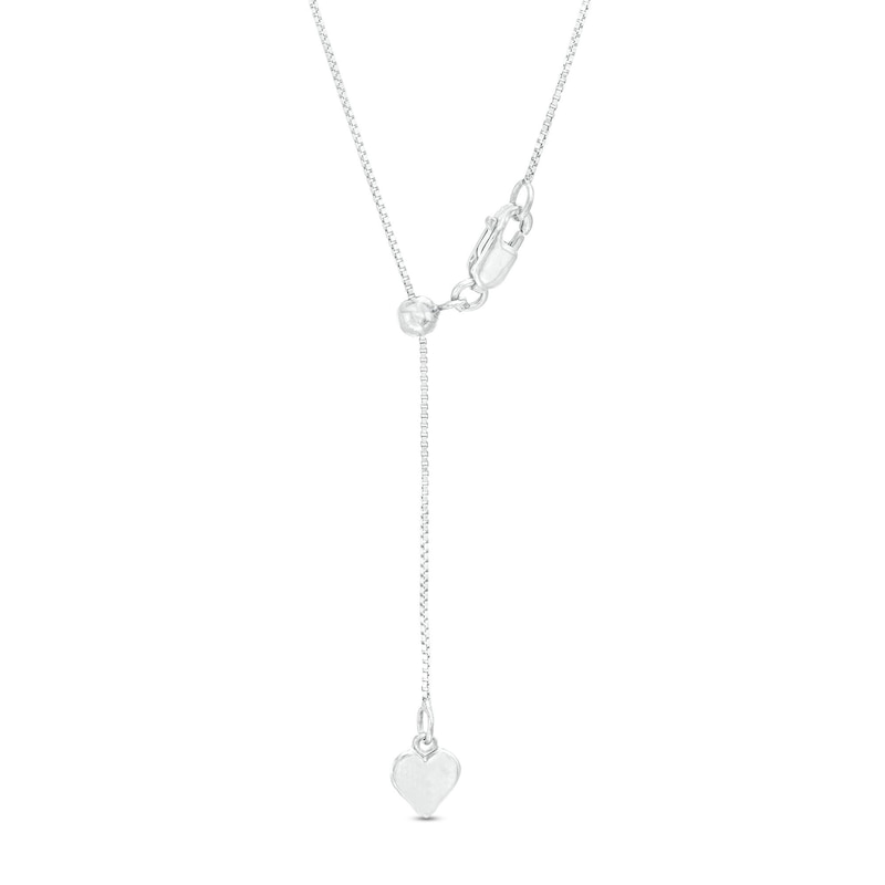 Ladies' 0.8mm Adjustable Box Chain Necklace in Sterling Silver - 22"