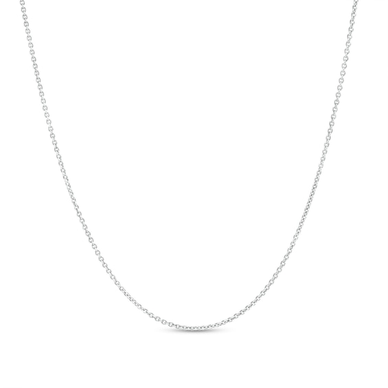 Ladies' 0.9mm Adjustable Cable Chain Necklace in Sterling Silver - 22"