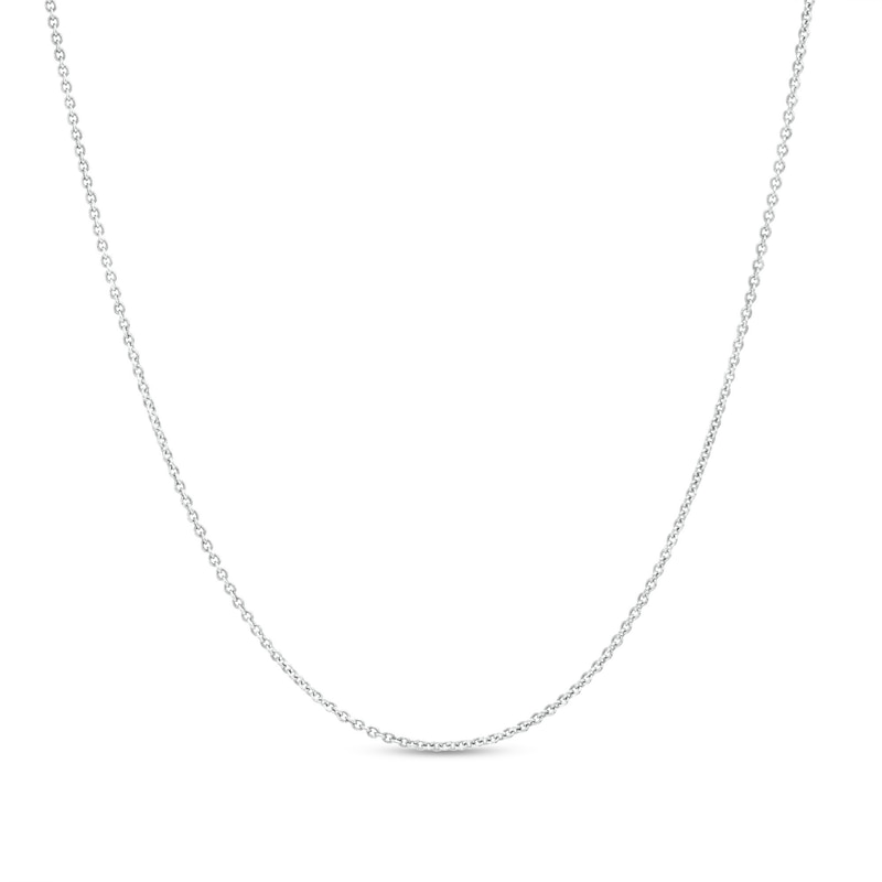 Ladies' 0.9mm Adjustable Cable Chain Necklace in Sterling Silver - 22"