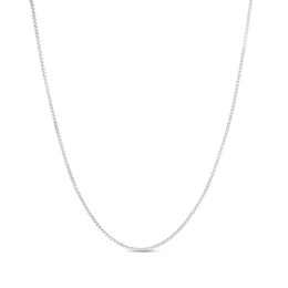0.9mm Box Chain Necklace in Sterling Silver - 18&quot;