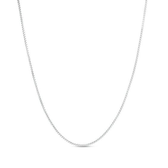 0.9mm Box Chain Necklace in Sterling Silver - 18"