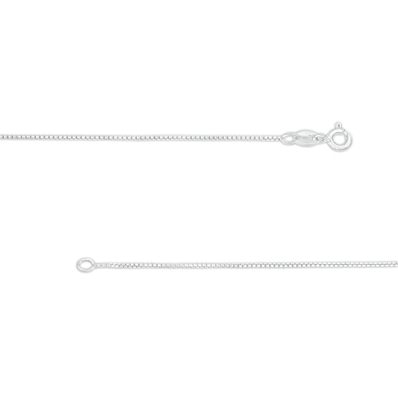 0.9mm Box Chain Necklace in Sterling Silver - 18"