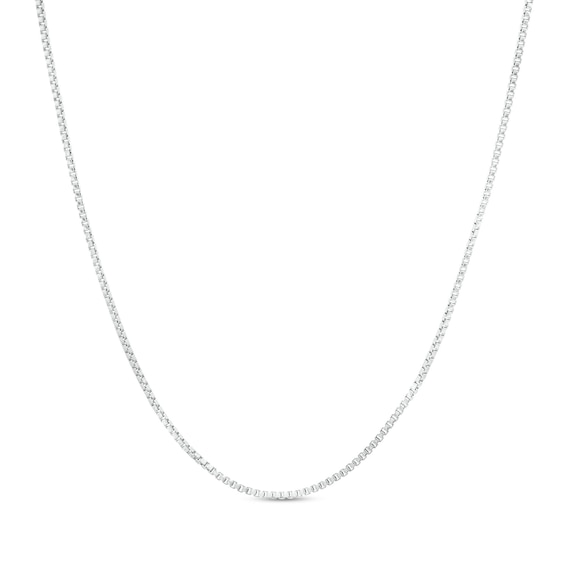 0.9mm Box Chain Necklace in Sterling Silver - 20
