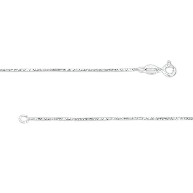 0.9mm Box Chain Necklace in Sterling Silver - 20"