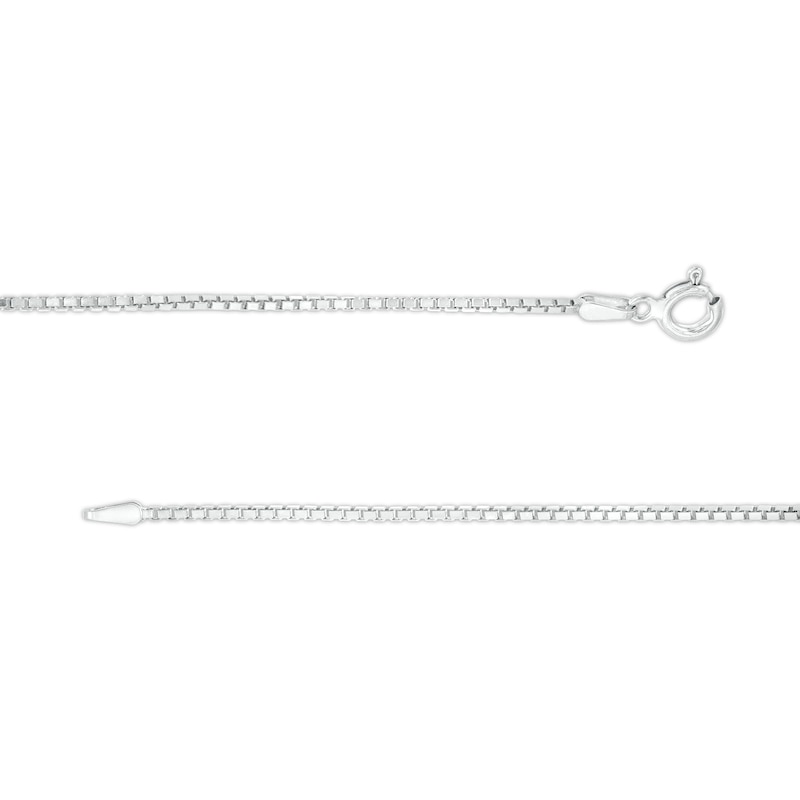 Main Image 3 of 1.3mm Box Chain Necklace in Sterling Silver - 18"