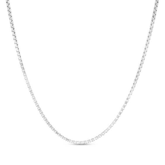1.3mm Box Chain Necklace in Sterling Silver - 22"
