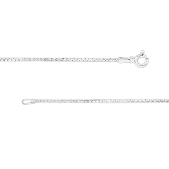 1.3mm Box Chain Necklace in Sterling Silver - 22"