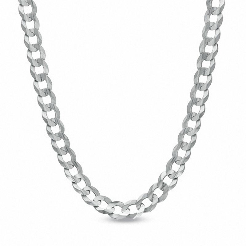 5.5mm Curb Chain Necklace in Sterling Silver - 22"