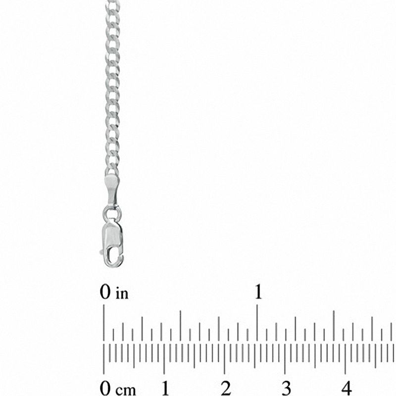 Men's 7.0mm Solid Curb Chain Necklace in Sterling Silver - 22