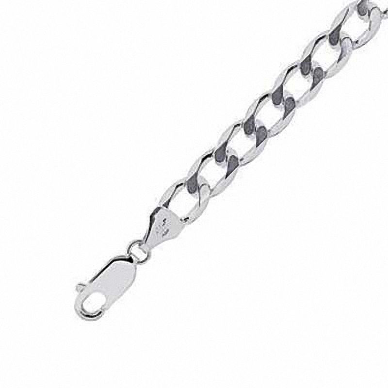 Main Image 2 of 7.0mm Curb Chain Bracelet in Sterling Silver - 8.5"
