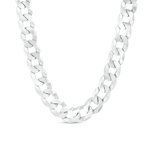 Men's 7.6mm Curb Chain Necklace in Sterling Silver - 24"