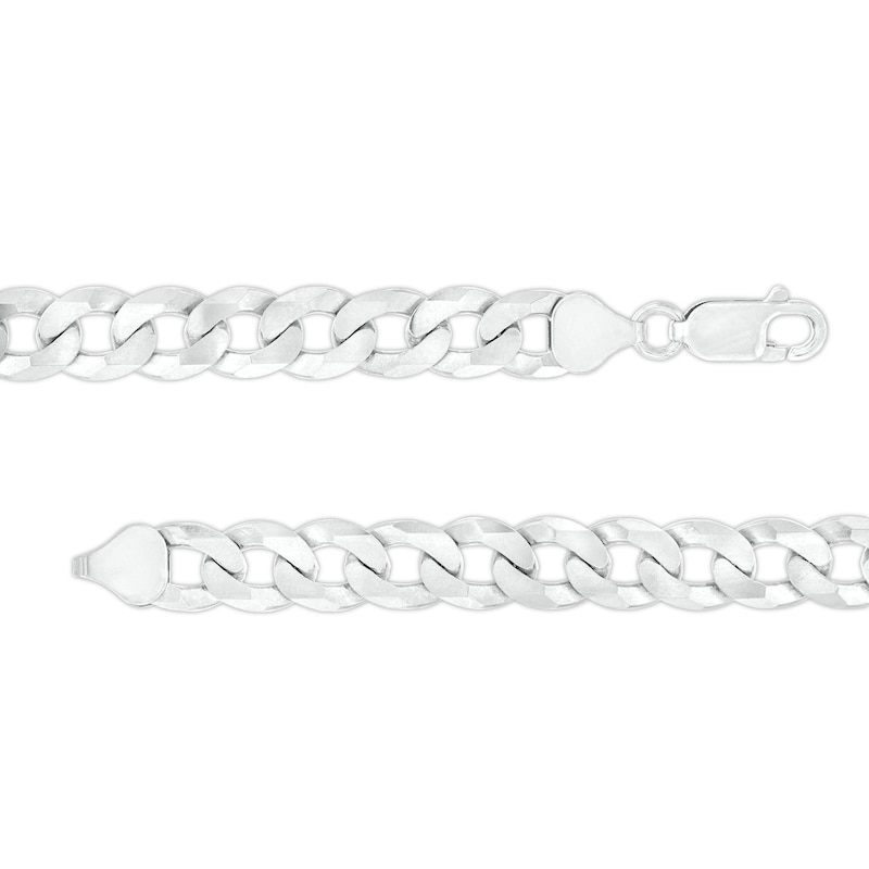 Zales Men's 7.6mm Curb Chain Necklace in Sterling Silver - 24