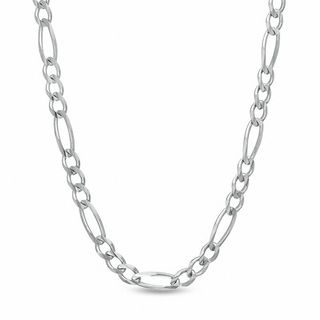 Men's 7.0mm Figaro Chain Necklace in Solid Sterling Silver Men's 7.0mm Figaro Chain Necklace in Solid Sterling Silver