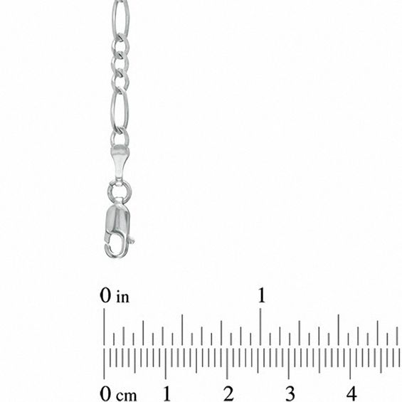 Men's 7.0mm Figaro Chain Necklace in Solid Sterling Silver