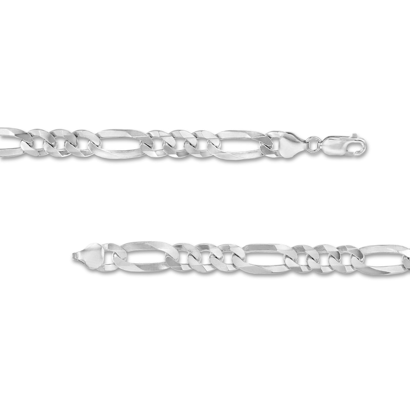 Men's 7.0mm Figaro Chain Necklace in Sterling Silver - 24"