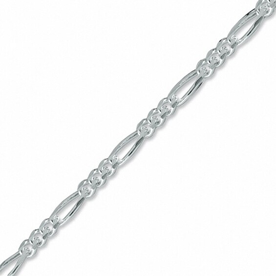 7.0mm Figaro Chain Bracelet in Sterling Silver - 8.5"