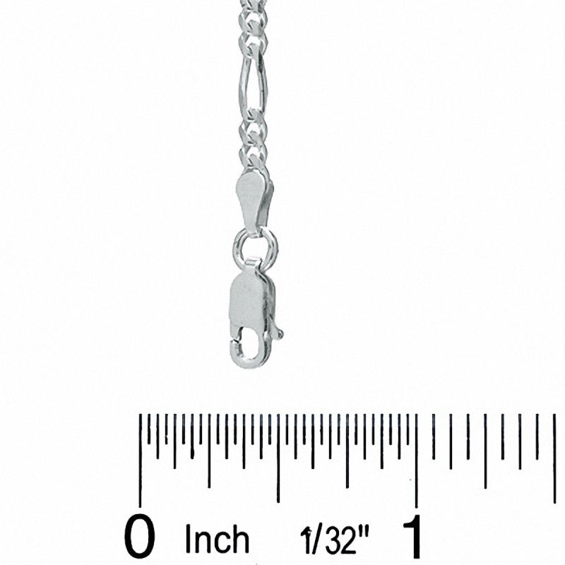 Men's 7.0mm Figaro Chain Bracelet in Sterling Silver - 8.5"