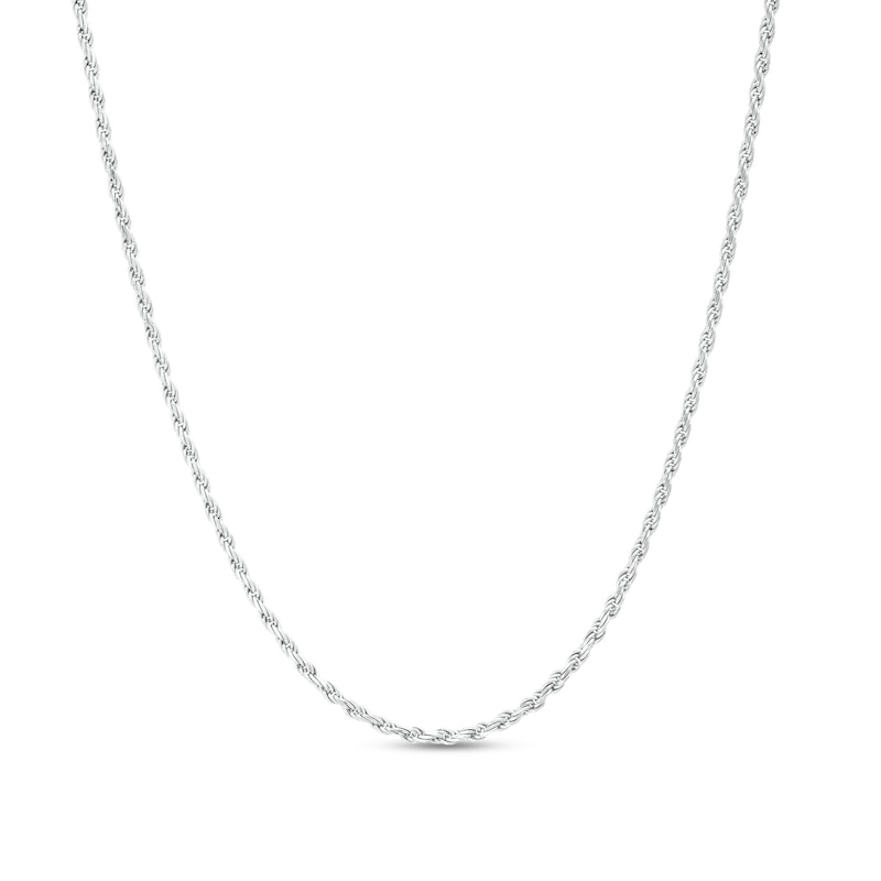 Ladies' 1.0mm Adjustable Rope Chain Necklace in Sterling Silver - 22"