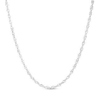 Ladies' 1.5mm Adjustable Singapore Chain Necklace in Sterling Silver - 22"