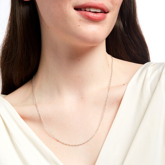 Ladies' 1.5mm Adjustable Singapore Chain Necklace in Sterling Silver - 22"