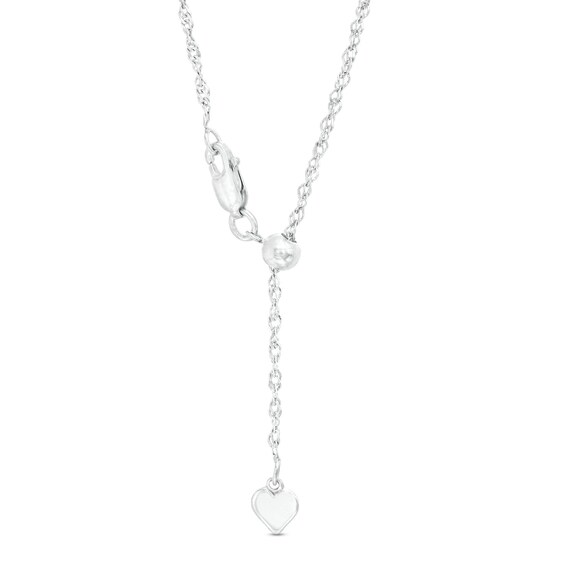 Ladies' 1.5mm Adjustable Singapore Chain Necklace in Sterling Silver - 22"