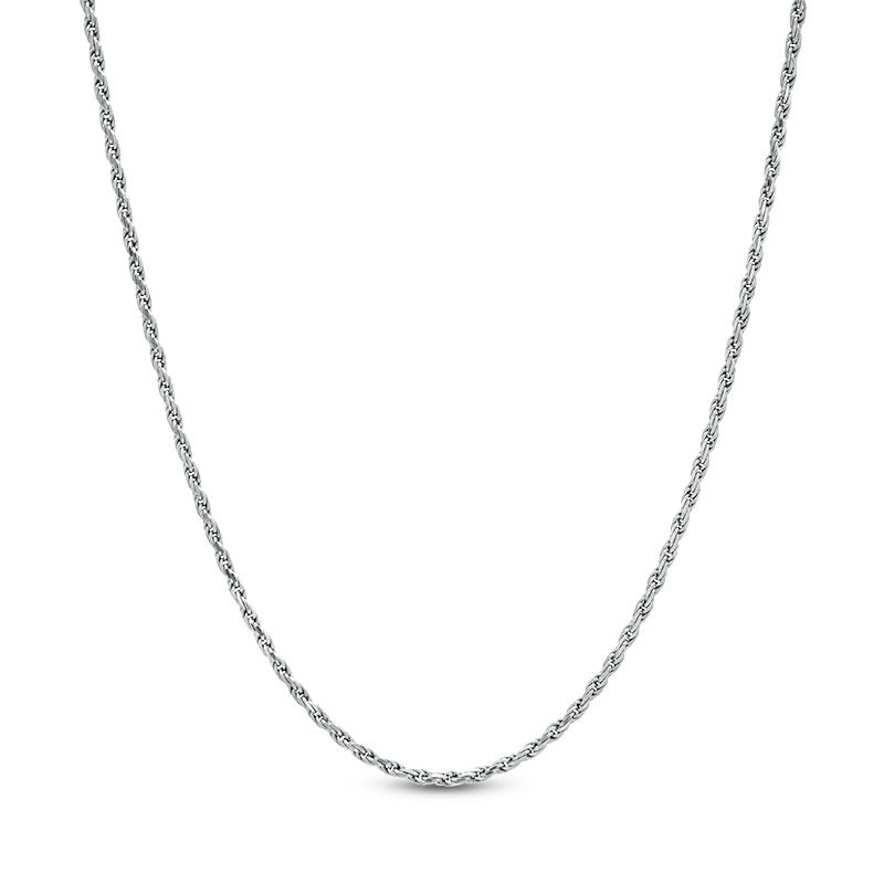 Solid Rope Chain Necklace Sterling Silver 22