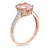 Thumbnail Image 2 of Oval Morganite and Diamond Accent Ring in 10K Rose Gold