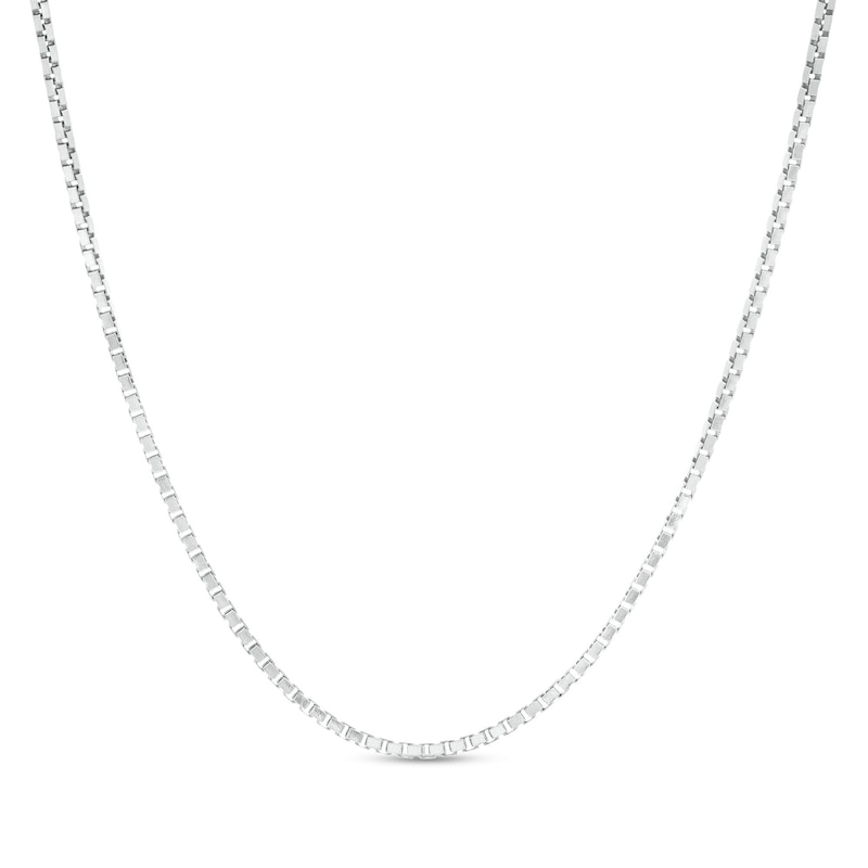 Main Image 1 of 1.3mm Box Chain Necklace in Sterling Silver - 20"