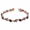 Thumbnail Image 2 of Rhodolite Garnet and Smoky Quartz Bracelet in 10K Rose Gold - 7.25"