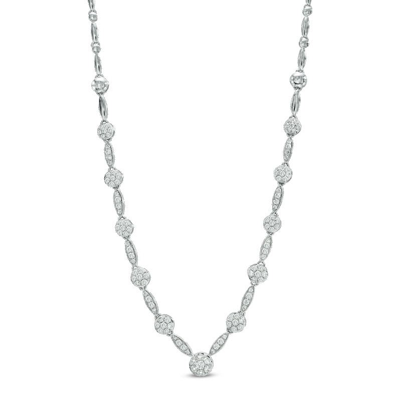 Main Image 1 of 2 CT. T.W. Diamond Fashion Necklace in 10K White Gold